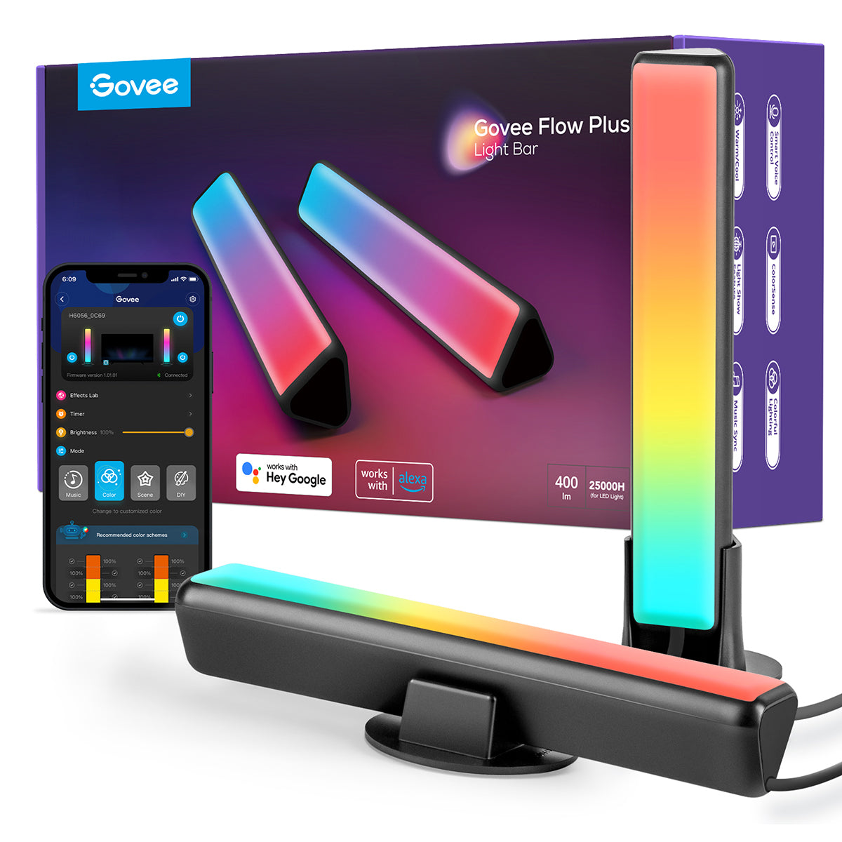 Govee RGBICWW WiFi + Bluetooth Flow Plus Light Bars - Smart LED Light Bars UNBOXED DEAL