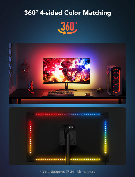 Govee Gaming Monitor Light Strip G1 - Smart LED Backlight 27-34" Monitors - UNBOXED DEAL