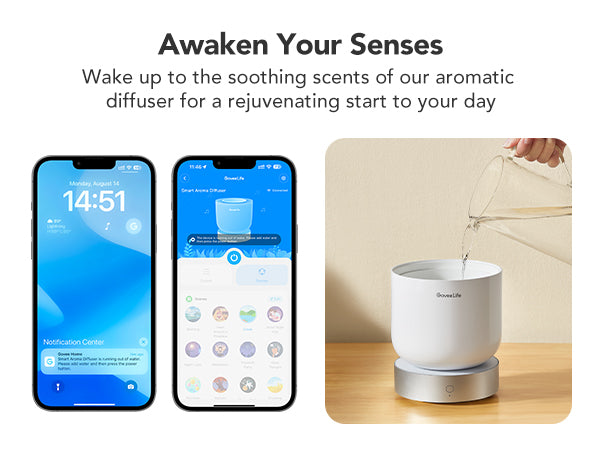 Govee Smart Aroma Diffuser (with RGBIC Lighting) - Smart App, Alexa, Google