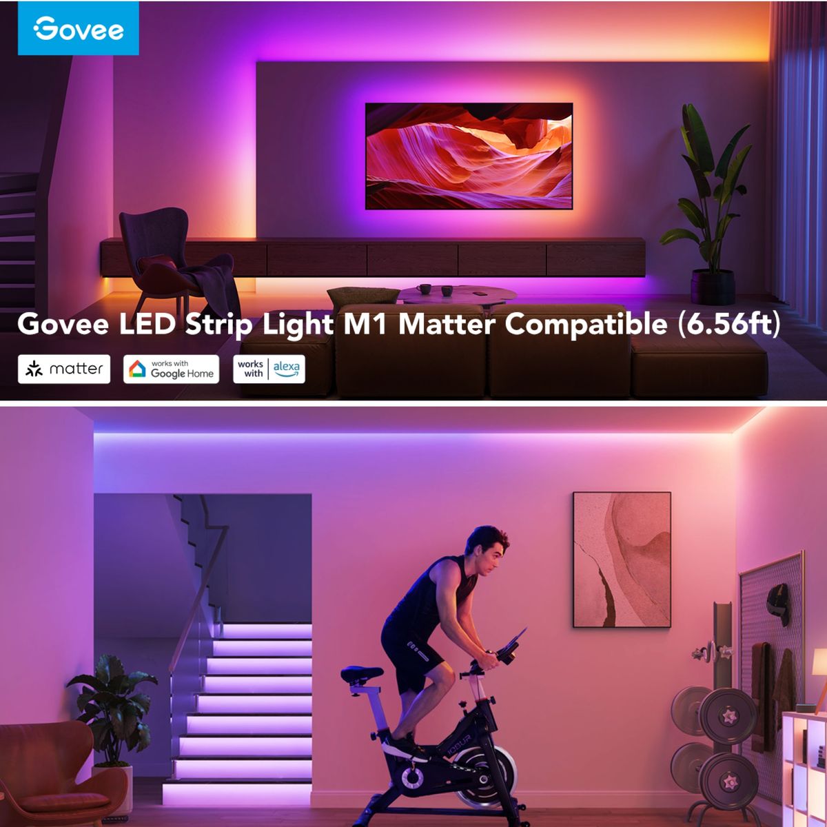 Govee LED Strip Light M1 (2M) - Matter & Apple HomeKit Support, RGBICW